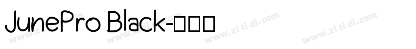 JunePro Black字体转换